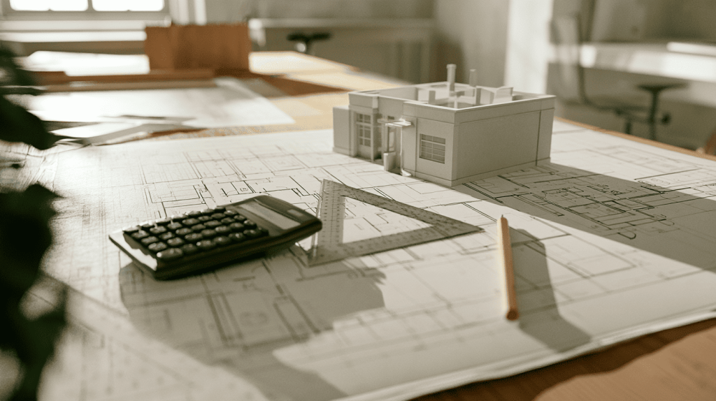 bouwtekening van een woning